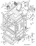 Section Diagram and Parts List for JGBP79AEV2AA  General Electric Range