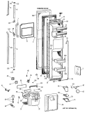 FREEZER DOOR Diagram and Parts List for TFG27PRVAWW  General Electric Refrigerator