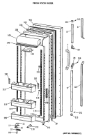 FRESH FOOD DOOR Diagram and Parts List for TFG27PRVAWW  General Electric Refrigerator