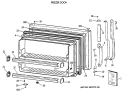 FREEZER DOOR Diagram and Parts List for TBG21DAXDRWW  General Electric Refrigerator