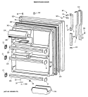 FRESH FOOD DOOR Diagram and Parts List for TBG21DAXDRWW  General Electric Refrigerator