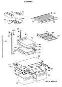 Part Location Diagram of WR32X1480 GE Crisper Glass Shelf