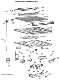 COMPARTMENT SEPARATOR PARTS Diagram and Parts List for TBG21DAXDRWW  General Electric Refrigerator