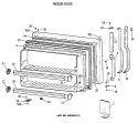 FREEZER DOOR Diagram and Parts List for TBG21JAXDRWW  General Electric Refrigerator