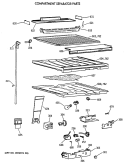 COMPARTMENT SEPARATOR PARTS Diagram and Parts List for TBG21JAXDRWW  General Electric Refrigerator