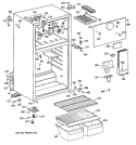 Section Diagram and Parts List for TBT14SAXLRWH  General Electric Refrigerator