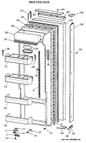 FRESH FOOD DOOR Diagram and Parts List for TPG21BRXABB  General Electric Refrigerator