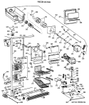 FREEZER SECTION Diagram and Parts List for TPG21BRXABB  General Electric Refrigerator