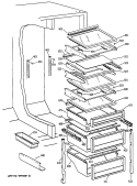 Section Diagram and Parts List for TPG21BRXABB  General Electric Refrigerator