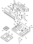 Section Diagram and Parts List for JGBP35AEV2AA  General Electric Range