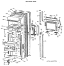 FRESH FOOD DOOR Diagram and Parts List for TFT27PFXAWW  General Electric Refrigerator