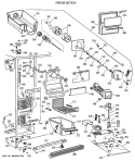 FREEZER SECTION Diagram and Parts List for TFT27PFXAWW  General Electric Refrigerator