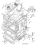 BODY PARTS Diagram and Parts List for JGBP26GEV3AD  General Electric Range