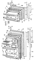 Section Diagram and Parts List for CTF15GBF  Hotpoint Refrigerator