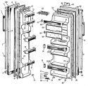 Section Diagram and Parts List for CSF20ECB  Hotpoint Refrigerator