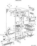 FREEZER SECTION Diagram and Parts List for CSF20ECB  Hotpoint Refrigerator