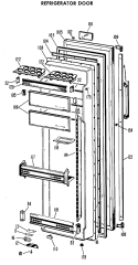 REFRIGERATOR DOOR Diagram and Parts List for CSF22TCB  Hotpoint Refrigerator