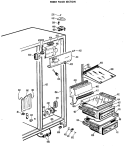 FRESH FOOD SECTION Diagram and Parts List for CSF24DCB  Hotpoint Refrigerator