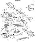 FREEZER SECTION Diagram and Parts List for CSF24DCB  Hotpoint Refrigerator