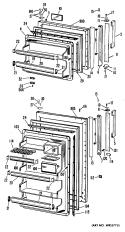 Section Diagram and Parts List for CTF15ECB  Hotpoint Refrigerator