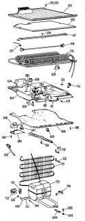 Section Diagram and Parts List for CTF15ECB  Hotpoint Refrigerator
