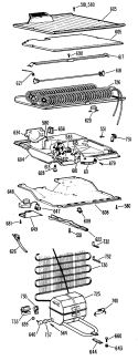 Section Diagram and Parts List for CTF15GCB  Hotpoint Refrigerator