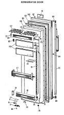 REFRIGERATOR DOOR Diagram and Parts List for CSF22TCM  Hotpoint Refrigerator