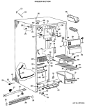FREEZER SECTION Diagram and Parts List for CSX22EFB  Hotpoint Refrigerator