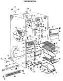 FREEZER SECTION Diagram and Parts List for CSX22TFB  Hotpoint Refrigerator