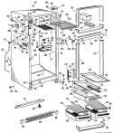 Section Diagram and Parts List for CTF16GGB  Hotpoint Refrigerator
