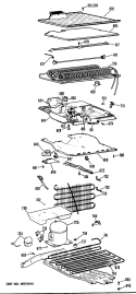 Section Diagram and Parts List for CTF16GGB  Hotpoint Refrigerator