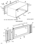 QUICK MOUNT Diagram and Parts List for KJ906LV3A  Hotpoint Air Conditioner