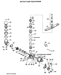 MOTOR PUMP MECHANISM Diagram and Parts List for HDA465-03  Hotpoint Dishwasher