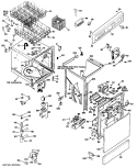 Section Diagram and Parts List for HDB821-05  Hotpoint Dishwasher