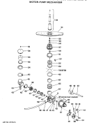MOTOR - PUMP MECHANISM Diagram and Parts List for HDA965-06  Hotpoint Dishwasher