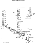 MOTOR PUMP MECHANISM Diagram and Parts List for HDB827-02  Hotpoint Dishwasher