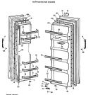 REFRIGERATOR DOORS Diagram and Parts List for CSX20LGB  Hotpoint Refrigerator