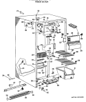 FREEZER SECTION Diagram and Parts List for CSX20LGB  Hotpoint Refrigerator