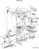 FREEZER SECTION Diagram and Parts List for CSX22EGB  Hotpoint Refrigerator