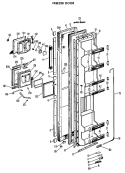 FREEZER DOOR Diagram and Parts List for CSX22TGB  Hotpoint Refrigerator