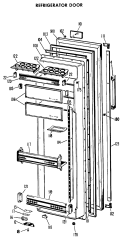 REFRIGERATOR DOOR Diagram and Parts List for CSX22TGB  Hotpoint Refrigerator