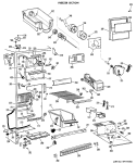 FREEZER SECTION Diagram and Parts List for CSX24DGB  Hotpoint Refrigerator