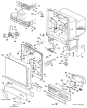 Section Diagram and Parts List for HSM507-01  Hotpoint Dishwasher