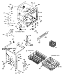 Section Diagram and Parts List for HDB727-03  Hotpoint Dishwasher