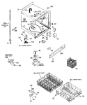 Section Diagram and Parts List for HDA897G-01  Hotpoint Dishwasher