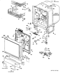 Section Diagram and Parts List for HDA2000G02  Hotpoint Dishwasher