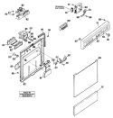 Section Diagram and Parts List for HDB827G-01  Hotpoint Dishwasher