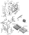 Section Diagram and Parts List for HDB827G-01  Hotpoint Dishwasher
