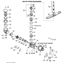 MOTOR PUMP MECHANISM Diagram and Parts List for HDB827G-01  Hotpoint Dishwasher