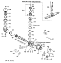 MOTOR - PUMP MECHANISM Diagram and Parts List for HDA950G-01  Hotpoint Dishwasher